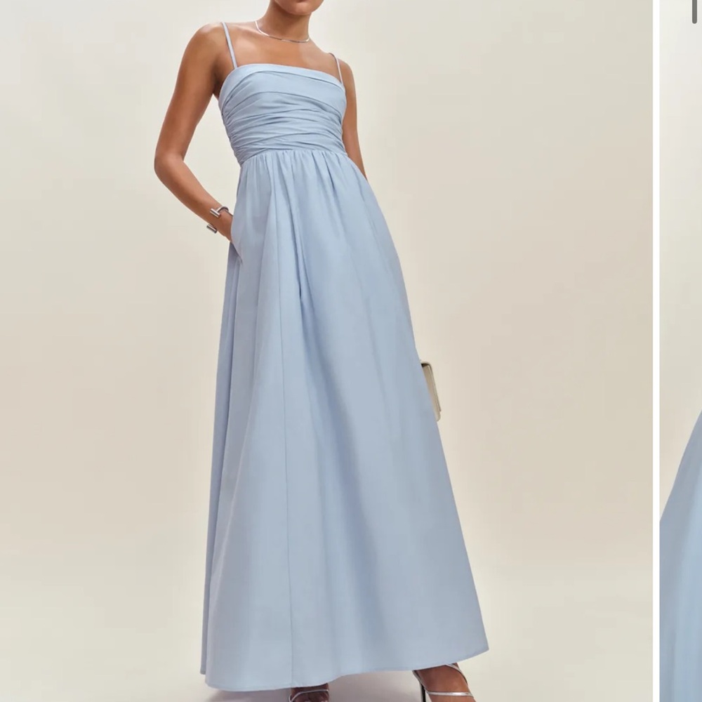 Reformation Kastoria Maxi Dress in  Light Blue